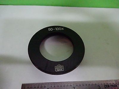 MICROSCOPE PART STEREO LENS 50-100X NIPPON KOGAKU OPTICS AS IS BIN#11-A-17