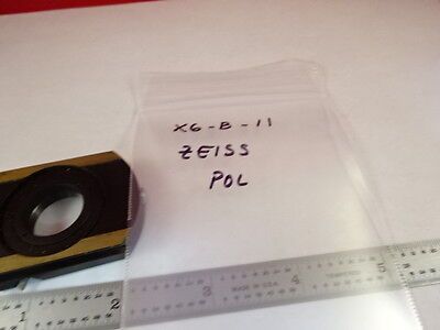 MICROSCOPE PART ZEISS POLARIZER OBJECTIVE HOLDER POL OPTICS AS IS #X6-B-11