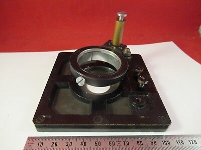 ANTIQUE BRASS ERNST LEITZ GERMANY STAGE MICROSCOPE PART AS PICTURED &P7-FT-80