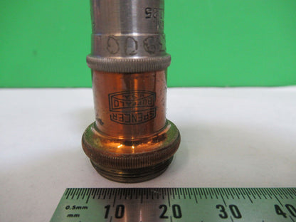 ANTIQUE BRASS SPENCER OBJECTIVE LENS OPTICS MICROSCOPE PART AS PICTURED Z1-A-156