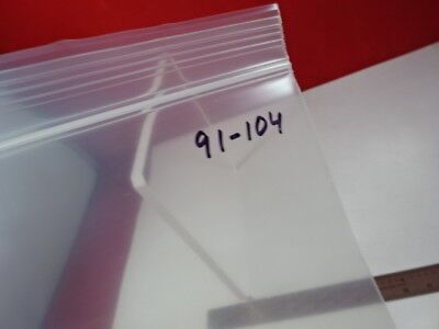 OPTICAL FUSED SILICA GLASS THICK PLATE OPTICS AS IS #91-104