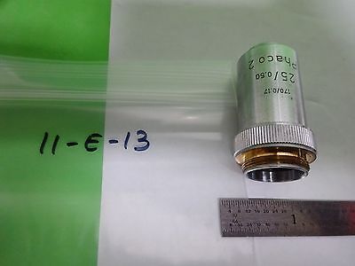 MICROSCOPE PART LEITZ GERMANY PHACO OBJECTIVE 25X OPTICS AS IS BIN#11-E-13