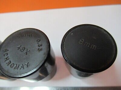 ANTIQUE LOT EMPTY OBJECTIVE CANS MICROSCOPE PART AS PICTURED #7B-B-117