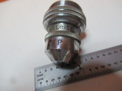 ANTIQUE LEITZ GERMANY POL OBJECTIVE 3 P MICROSCOPE OPTICS PART AS PIC &16-B-10