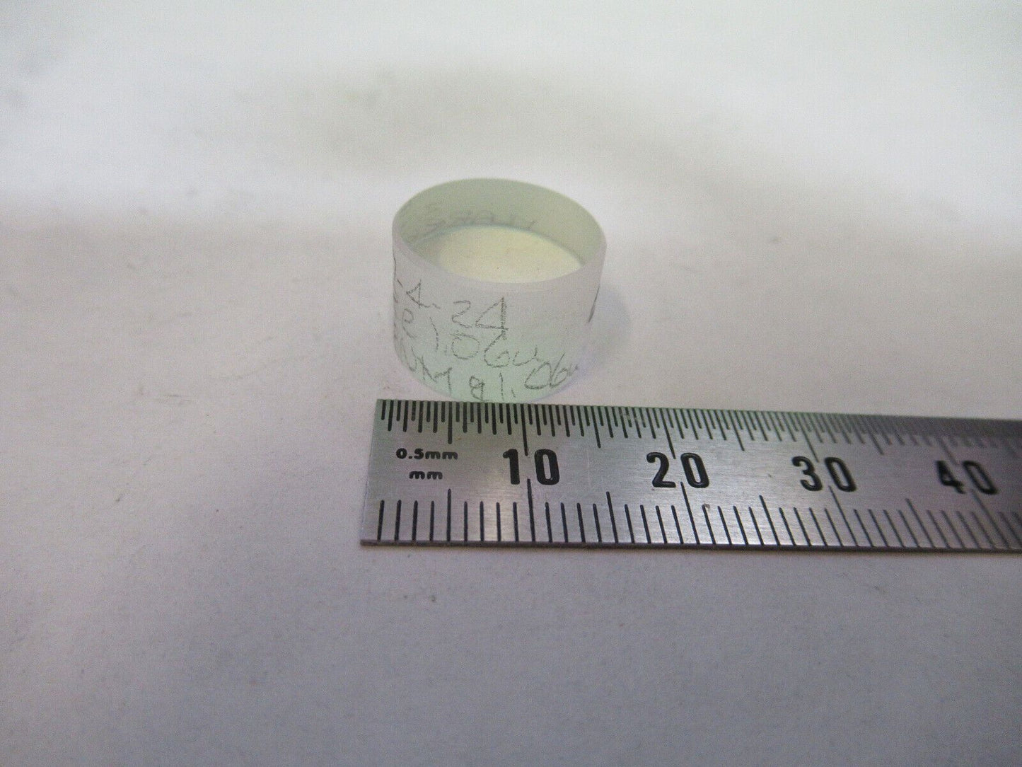 OPTICAL COATED 15mm DIA 10mm THK LENS LASER OPTICS AS PICTURED Z1-A-94