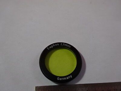 OPTICAL EUPHOS 2.5mm GERMANY FILTER LENS OPTICS AS IS #91-92