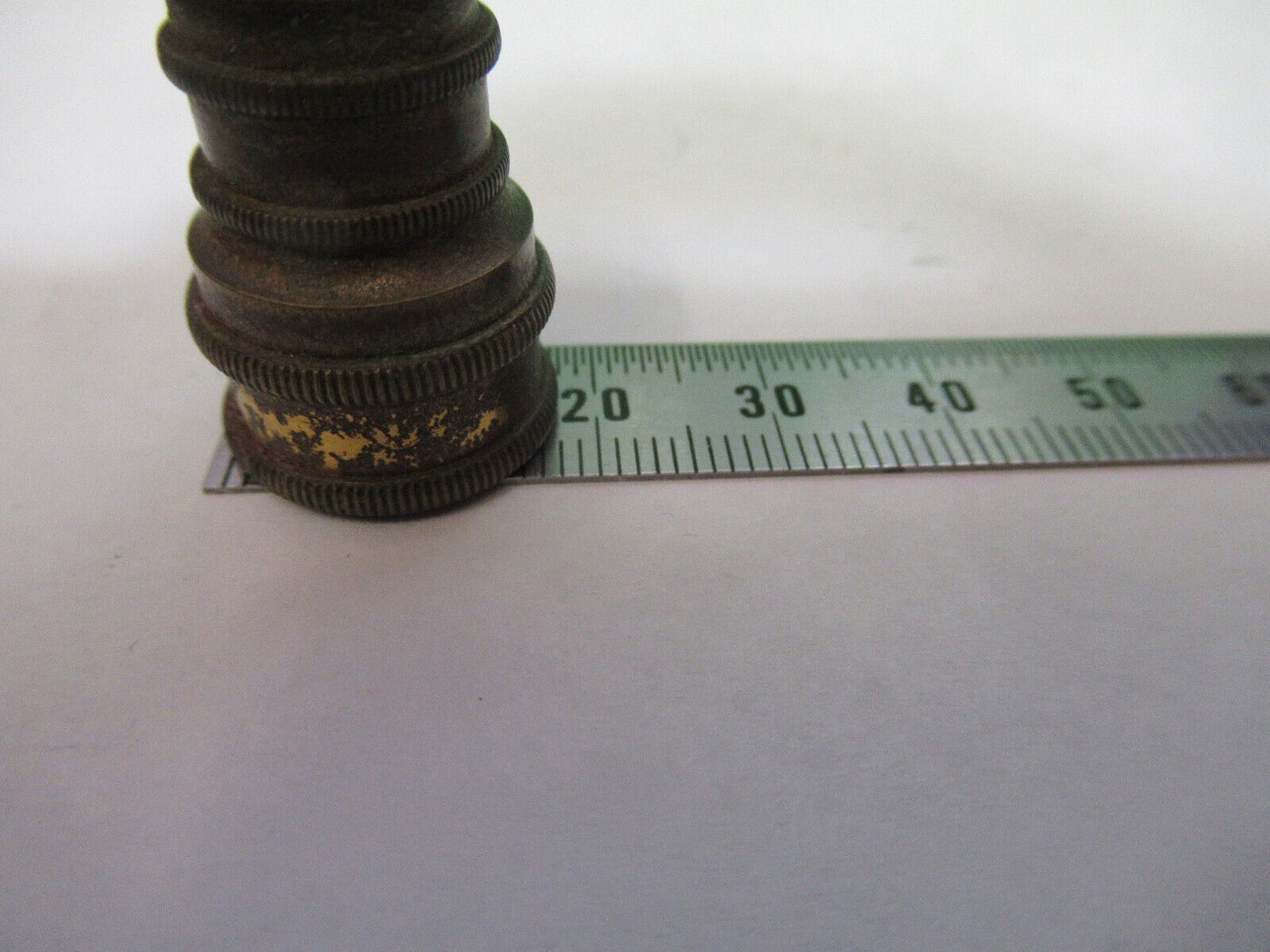 ANTIQUE BRASS MINI UK OBJECTIVE OPTICS MICROSCOPE PART AS PICTURED R2-B-89