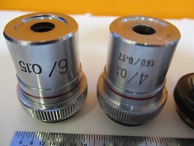 LOT LENSES OBJECTIVE OPTICS MICROSCOPE PART AS PICTURED &1E-C-93