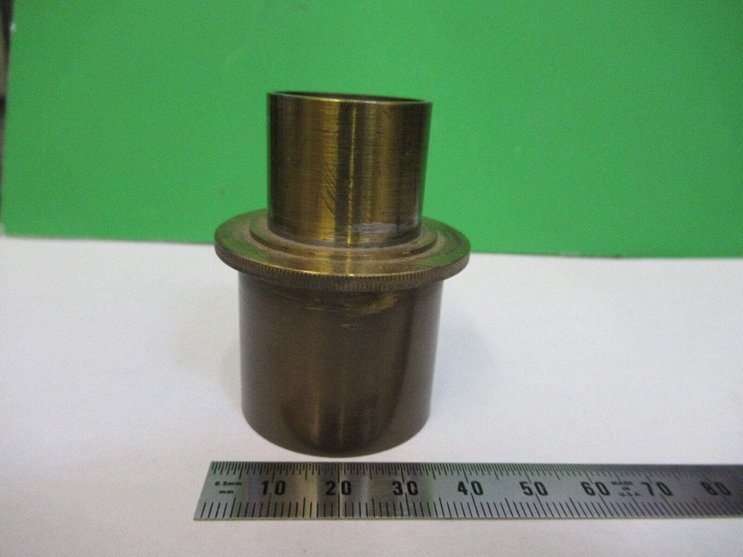 ANTIQUE BRASS EYEPIECE ADAPTER ENGLAND MICROSCOPE PART AS PICTURED &R6-A-16