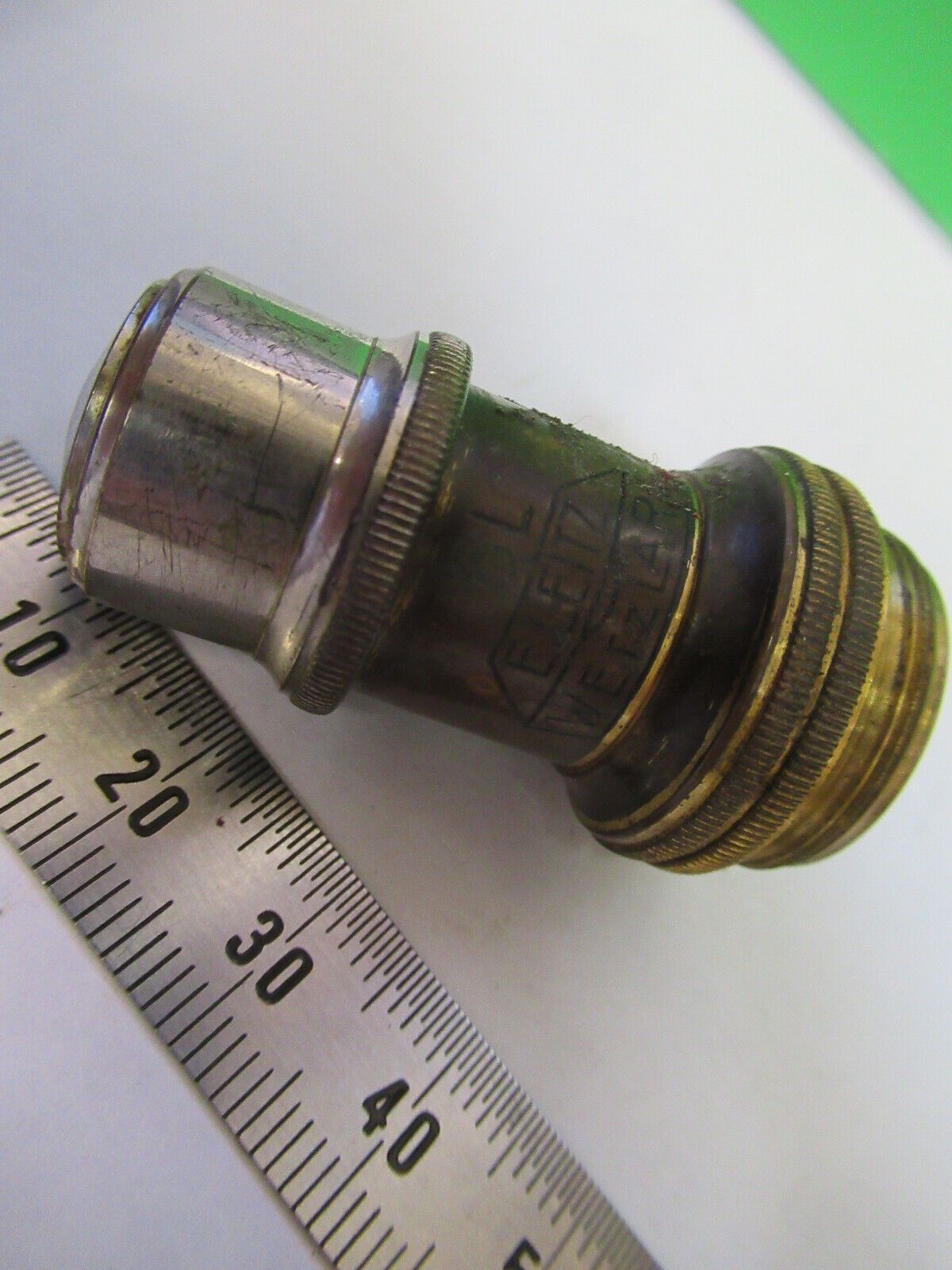 LEITZ WETZLAR GERMANY OBJECTIVE 6L ANTIQUE MICROSCOPE PART AS PICTURED #R1-A-73