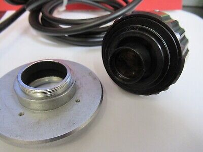 OPTOTRONICS CAMERA C MOUNT + ADAPTER DOVE MICROSCOPE PART AS PICTURED &H6-A-52