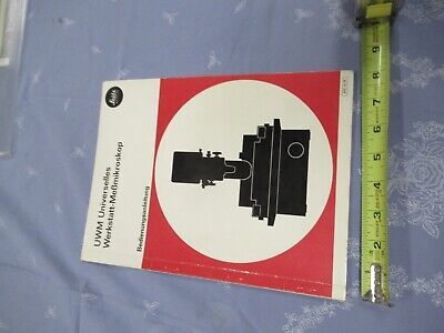 LEITZ GERMANY BROCHURE MEASURING TOOLMAKER MICROSCOPE PART AS PICTURE &A9-A-117