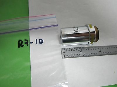 MICROSCOPE PART OBJECTIVE HUND WETZLAR GERMANY 10X OPTICS AS IS BIN#R7-10