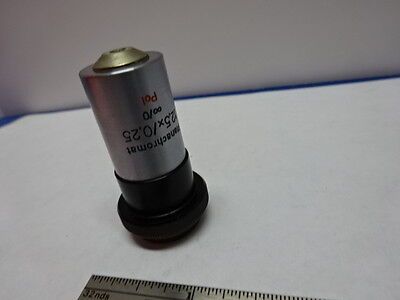 MICROSCOPE PART OBJECTIVE AUS JENA GERMANY POL 12.5X [dirty] OPTICS AS IS #84-16