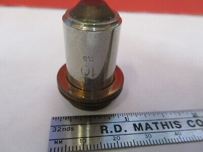 ANTIQUE CARL ZEISS GERMANY OBJECTIVE 10 MICROSCOPE PART AS PICTURED &8Z-A-125