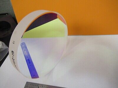 OPTICAL LARGE DICHROIC FUSED SILICA FLAT 4" OPTICS MIL SPEC AS PICTURED &8M-A-59