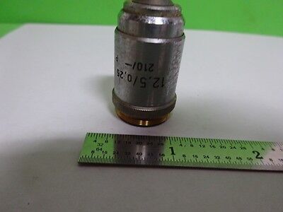 MICROSCOPE PART OBJECTIVE REICHERT 12.5X OPTICS #72-63