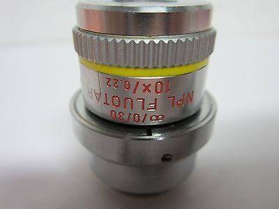 MICROSCOPE OBJECTIVE LEITZ NPL 10X FLUOTAR + DIC INFINITY OPTICS BIN#A1-M-33