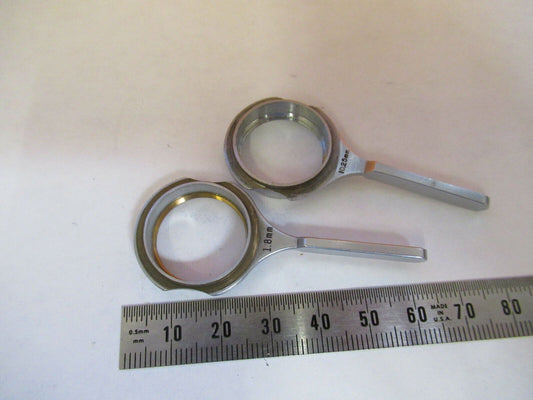 LOT 2 EA OBJECTIVE HANDLES BAUSCH LOMB POL MICROSCOPE PART AS PICTURED &F9-A-53