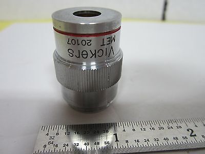 VICKERS ENGLAND OBJECTIVE SPLAN MET 4X MICROSCOPE OPTICS BIN#H1-14