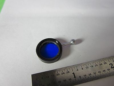 MICROSCOPE PART OPTICAL BLUE FILTER UNITRON JAPAN OPTICS AS IS BIN#34-25