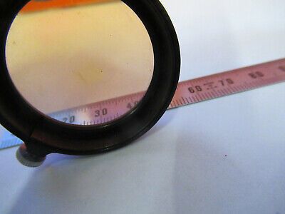 ERNST LEITZ N.Y. ORANGE FILTER MICROSCOPE PART OPTICS AS PICTURED #82-A-11