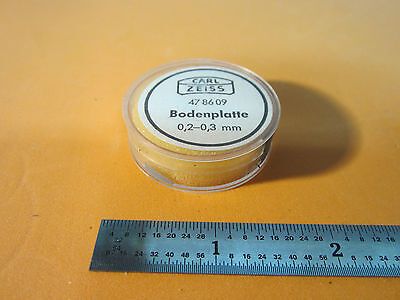 MICROSCOPE PART bodenplatte 0.2-0.3 mm CARL ZEISS GERMANY BIN#21