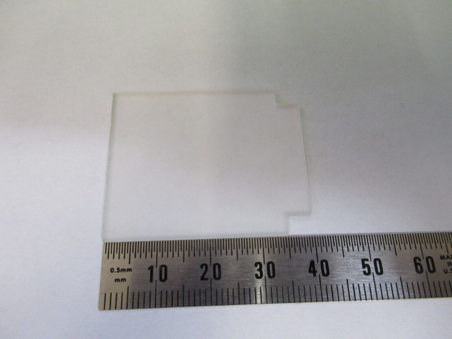 OPTICAL TRUNCATED GLASS FROSTED BLANK WINDOW OPTICS AS PICTURED &W5-B-71