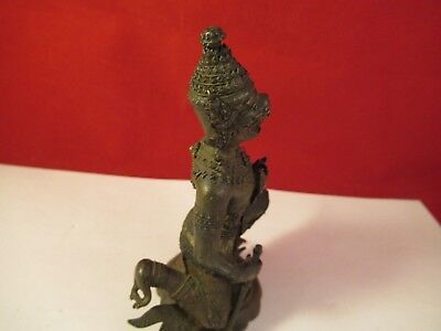 ANTIKE MESSING SKULPTUR Figur GÖTTIN HINDUISMUS THAILAND KAMBODSCHA INDIEN &amp;C8-A-03