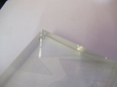 OPTICAL GLASS BLOCK  2" x 2" x 0.5"  [chipped] OPTICS AS PICTURED &B1-A-79