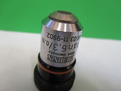 ZEISS GERMANY PHASE PH1 6.3X OBJECTIVE MICROSCOPE PART AS PICTURED &Q9-A-107