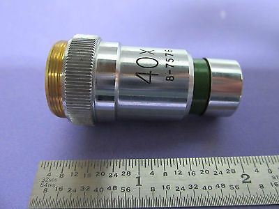 MICROSCOPE OPTICS PART VICKERS UK OBJECTIVE 40X MICROPLAN BIN #7