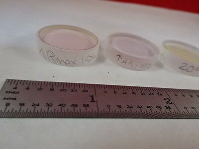 OPTICAL LOT MIL SPEC COATED FLAT FUSED SILICA LASER OPTICS AS IS BIN#N6-B-18