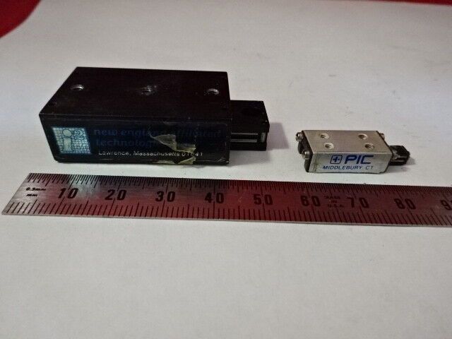 LOS 2 EA NEW ENGLAND + PIC MINI SLIDE POSITIONING OPTICS ROBOTICS ETC #F7-A-04