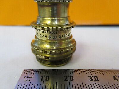 ANTIQUE BRASS BAUSCH LOMB 1.9mm LENS OBJECTIVE MICROSCOPE AS PICTURED #P4-A-81