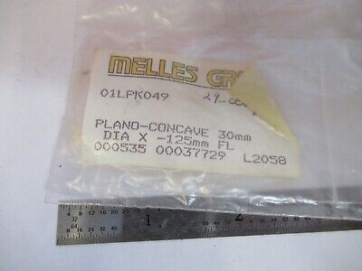 OPTICAL MELLES GRIOT LENS PLANO CONCAVE 30mm DIA -125mm FL AS PICTURED &Q1-A-91