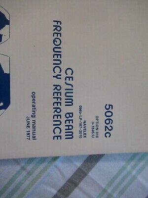 COLLECTABLE RARE HP HEWLETT PACKARD 5062C FREQUENCY STANDARD MANUAL 1977 &BIBLI