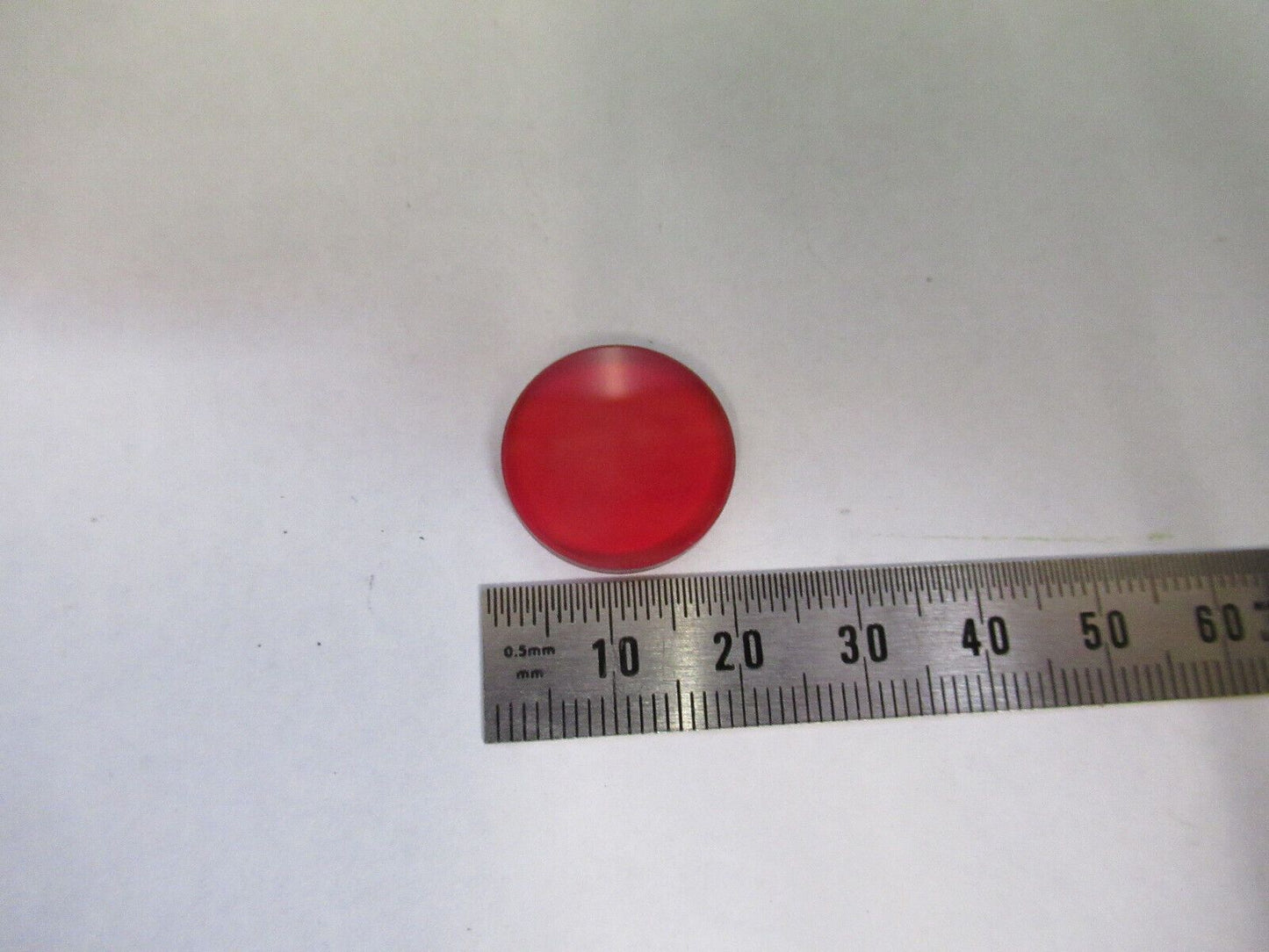 OPTICAL RED FILTER GLASS SCHOTT  LASER OPTICS AS IS  BIN#F3-B-13