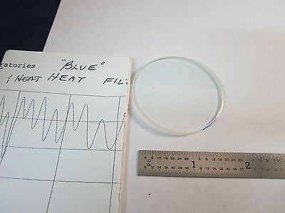 OPTICAL BLUE HEAT FILTER GUERNSEY COATING LAB LASER OPTICS NICE BIN#15 xvi