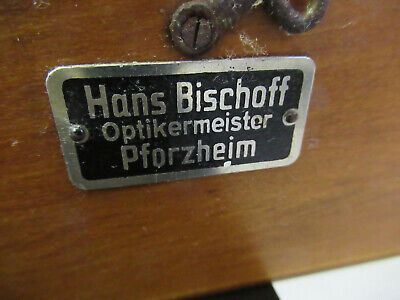 RARE ANTIQUE HANS BISCHOFF PFORZHEIM MINI MICROSCOPE AS PICTURED &B6-FT-97