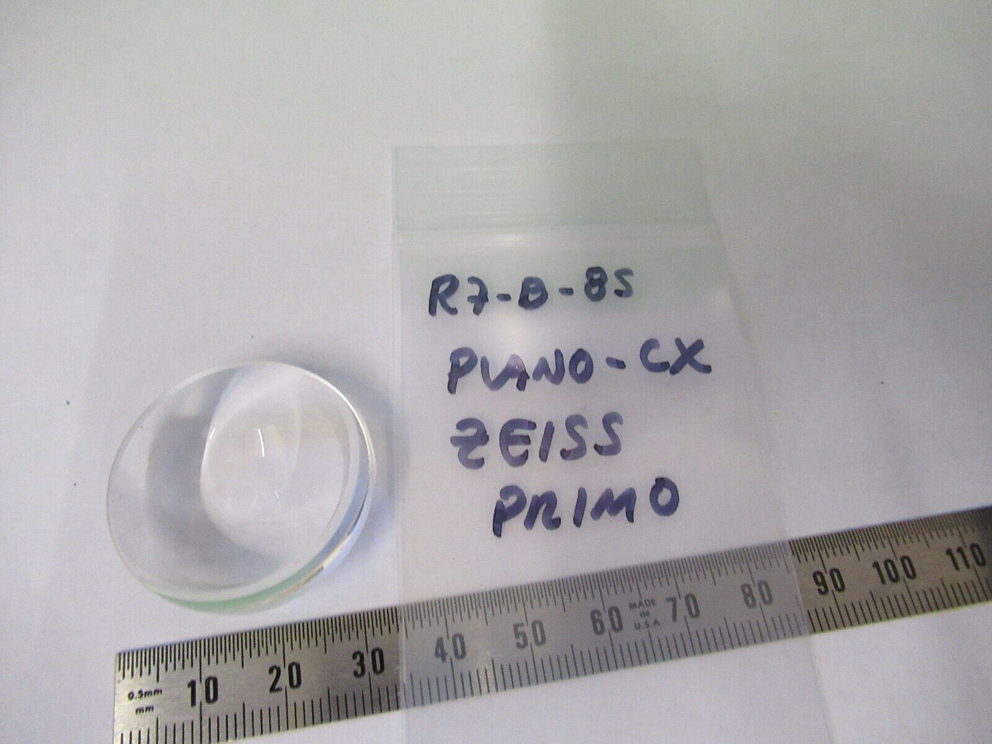 ZEISS PRIMO PLANO CONVEX LENS OPTICS MICROSCOPE PART AS PICTURED #R7-B-85