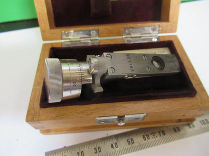 LEITZ WETZLAR GERMAN BEREK ROTABLE SLIDE POL MICROSCOPE PART AS PICTURED H7-B-33