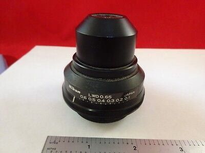 NIKON LWD CONDENSER PART [scratched] for MICROSCOPE OPTICS AS IS BIN#M3-B-03