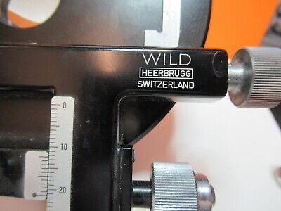 WILD M11 SWISS STAGE TABLE CLIPS BINOCULAR MICROSCOPE PART AS PICTURED &16-C-06