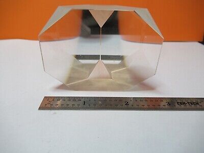 LARGE OPTICAL GLASS PRISM LASER OPTICS AS PICTURED &W8-A-32