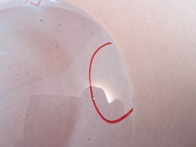 OPTICAL GLASS CONVEX CONCAVE LENS [chipped on edge] LASER OPTICS BIN#C6-7-B