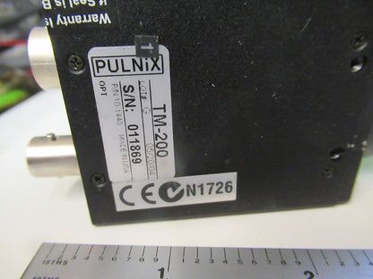 PULNIX CCD CAMERA TM-200 + FUJINON LENS MICROSCOPE PART AS PICTURED &80-A-11