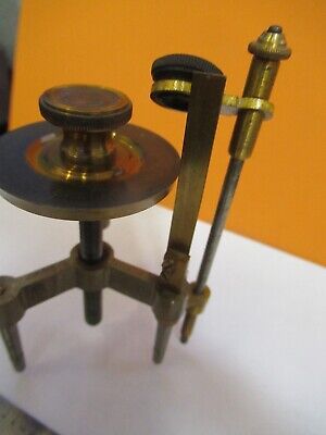 ANTIQUE BRASS SPHEROMETER LENS OPTICS METER MICROSCOPE PART AS PICTURED &8M-A-04