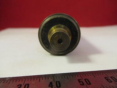 ANTIQUE BRASS TUBUS AND OBJECTIVE MICROSCOPE PART UNKNOWN MAKER &FT-4-100