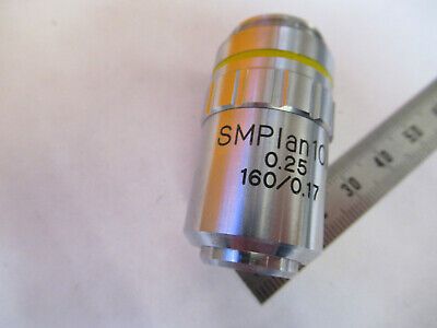 MEIJI JAPAN 10X /160 OBJECTIVE LENS OPTICS MICROSCOPE PART AS PICTURED 4B-FT-37